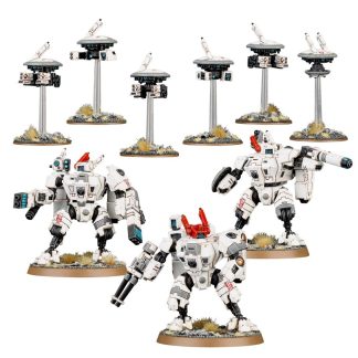 T'au Empire - XV8 Crisis Battlesuit Team